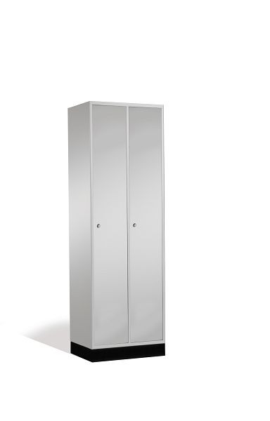 C+P Garderobenschrank Intro, H1950xB620xT490mm, Farbe: Lichtgrau / Weißaluminium, 8170-201 S10051