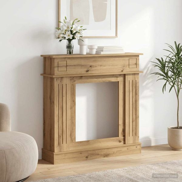 vidaXL Kaminumrandung Artisan-Eiche 102 x 26 x 100 cm Holzwerkstoff, 8006650