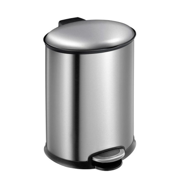 STEIN HGS Ellipse Treteimer, 12 Liter, Edelstahl, matt, 83998.0001