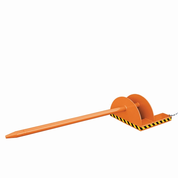 Eichinger Industrie Tragdorn Aufnahme über Gabelzinken, 1500 kg, 3800 mm, Dorn Durchmesser 85 mm, reinorange, 20870400000000