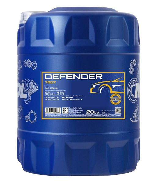 MANNOL Universalmotorenöl 7507 Defender 10W-40, VE: 20 l, MN7507-20