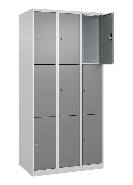 C+P Schließfachschrank Evolo PLUS, 9 Fächer, 1850x900x500mm, 7035/0004, 049000-303 S10014