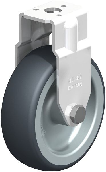 Blickle BRA-TPA 75G Apparate-Bockrolle mit Rückenloch, Thermoplastisches Gummi-Elastomer, Grau, 438531