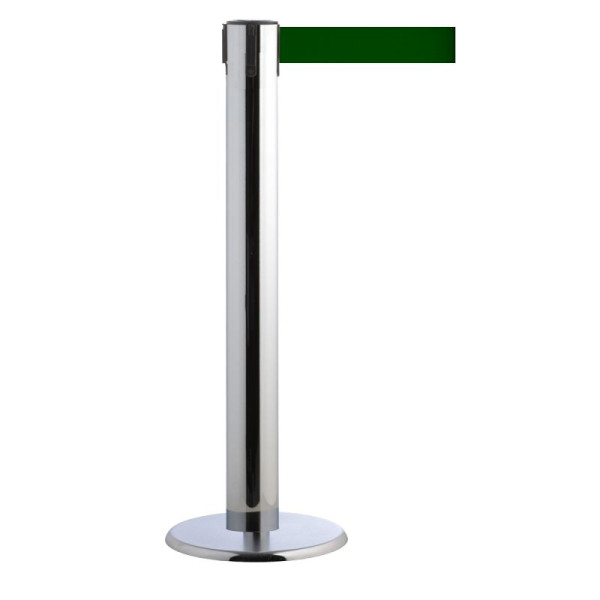 Stein HGS Personenleitsystem -P-Line Titan-, chrom, dunkelgrün, mit Gurtendstück (Standard), 15693-1002