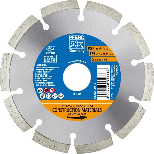 Pferd Diamant-Trennscheibe DS 125 x 2,2 x 22,23 PSF, 68012221