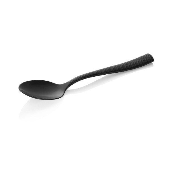 WAS Menülöffel Set ONYX SHADOW, 20 cm, strukturierte Oberfläche, PVD Beschichtung schwarz, VE: 12 Stück, Chromnickelstahl 18/10, 289002