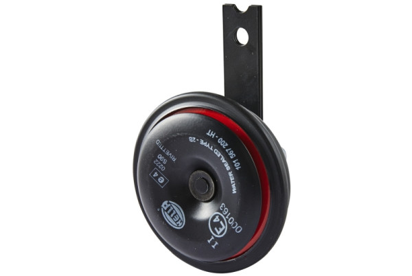 HELLA Horn, S90, 12V, 113dB(A), Frequenzbereich: 415Hz, Hochton, Gehäusefarbe: rot/schwarz, Flachsteckanschluss, 3AL 922 000-961