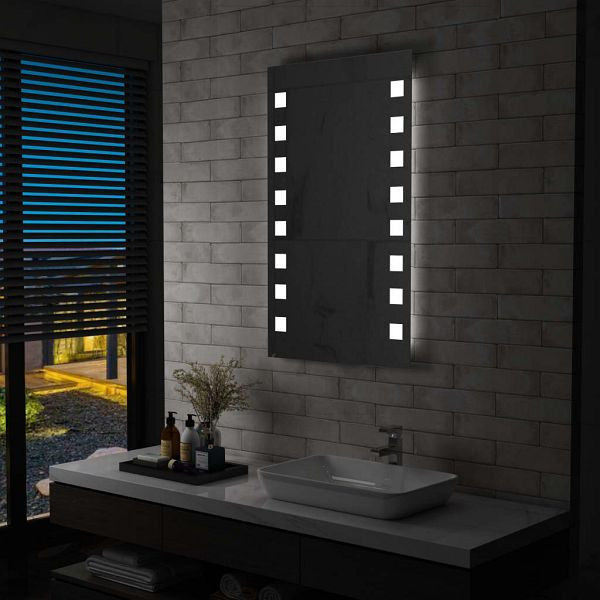 vidaXL Badezimmer-Wandspiegel mit LEDs 60x100 cm, 144701