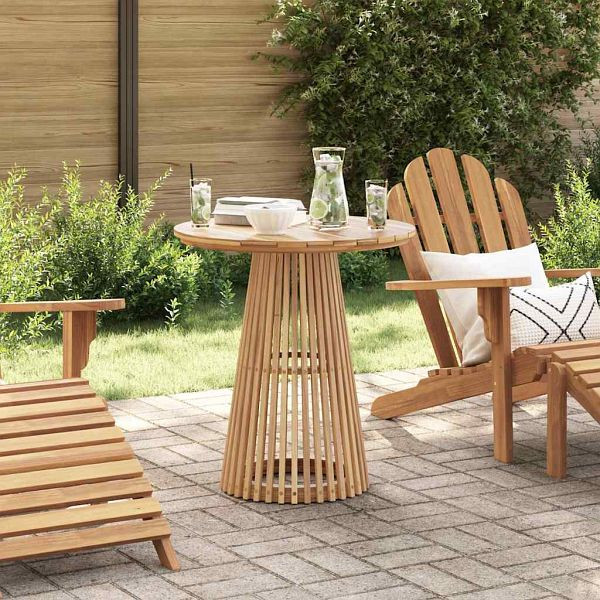 vidaXL Garten-Esstisch Braun 70 x 70 x 75 cm Teak-Massivholz, 42006349