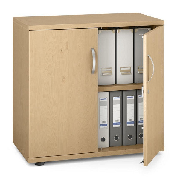 Deskin Flügeltürenschrank MULTI M pro, Dekor: Buchedekor, BxHxT: 800 x 780 x 420 mm, 250292