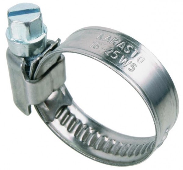 GEKA-Schlauchschelle "W5", 16-25mm x 9mm breit 1.4401 DIN 3017, VE: 100 Stück, 80.8604