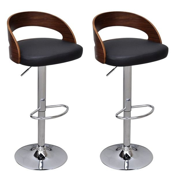 vidaXL Barhocker 2 Stück Bugholz, 241689, 8718475925217