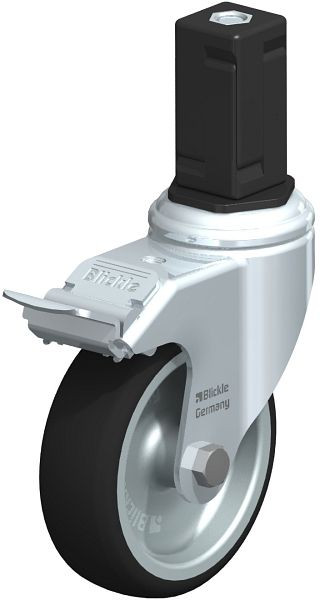Blickle LKRA-PATH 101G-11-FI-EV15 Apparate-Lenkrolle mit Expander & Feststeller, Thermoplastisches Polyurethan, Grau, 848771