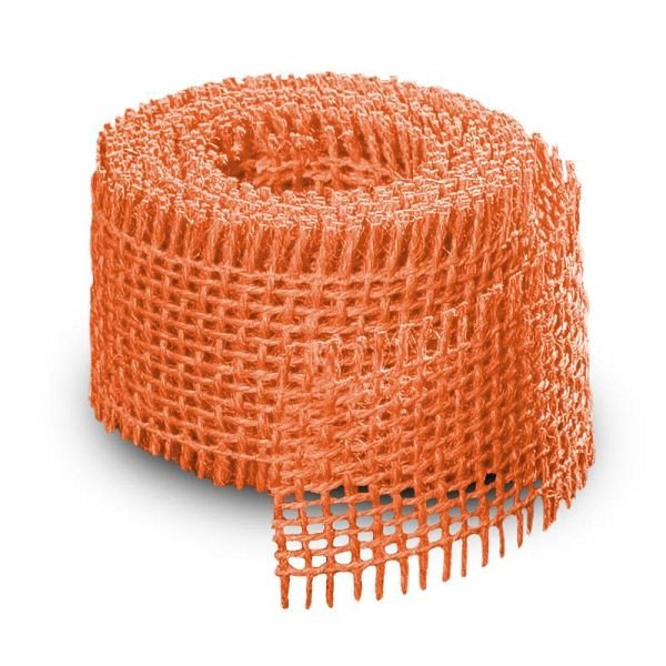 NOOR Jute Dekoband Wickelstreifen Juteband, Größe 12 x 1000 cm, Farbe: orange, 0710121000XO