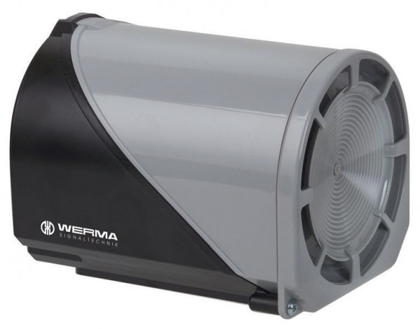 WERMA Mehrtonsirene Bodenmontage / Wandmontage 32 Töne 24VAC/DC BK/GY- grau, 144.000.75