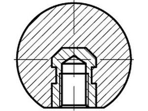 Kugelknöpfe DIN 319 Kunststoff E 16 M 4 schwarz mit Messing Gewindebuchse VE=S (25 Stück)