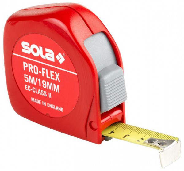 Sola Rollmeter (19 mm) Pro-Flex PF 5 m EG-Klasse 2, VE: 30 Stück, 50027801