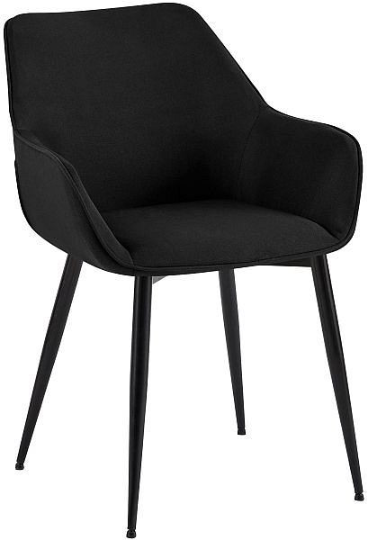CLP Esszimmerstuhl Luena Stoff, schwarz, 327421, 4255716377342