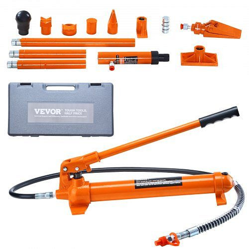 VEVOR Hydraulischer Langer Ram-Wagenheber Hydraulikheber Luftpumpe 10t Orange, F10TPAPUNBR70YJJIV0