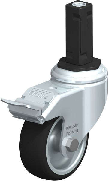 Blickle LKRA-PATH 80G-11-FI-EV13 Apparate-Lenkrolle mit Expander & Feststeller, Thermoplastisches Polyurethan, Grau, 848688