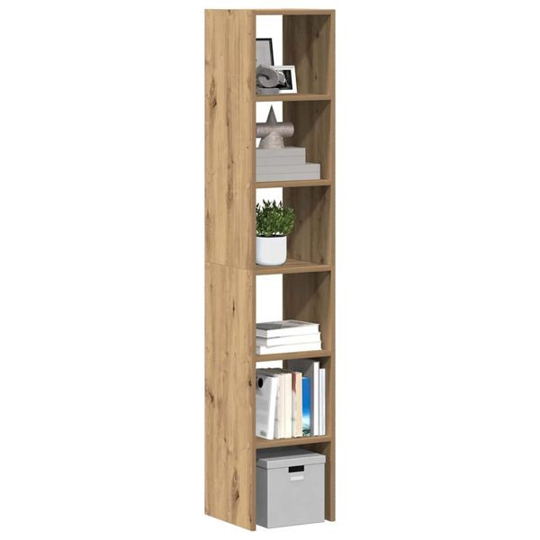 vidaXL Bücherregale 2 Stk. Stapelbar Artisan-Eiche 30x30x80 cm, 858820