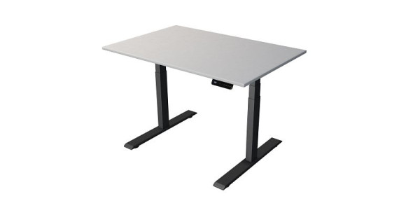 Kerkmann Steh-/Sitztisch B 1200 x T 800 mm, anthrazit, elektrisch höhenverstellbar von 630 - 1270 mm, lichtgrau/anthrazit, 10270611