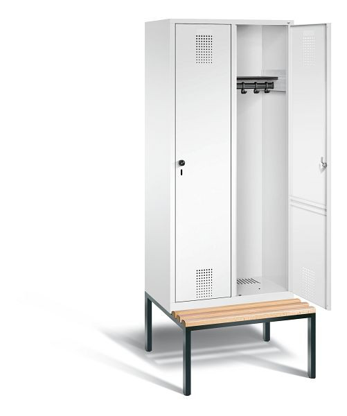 C+P Garderobenschrank Evolo, H2090xB810xT815mm, Farbe: Verkehrsweiß, 48050-22 S10292