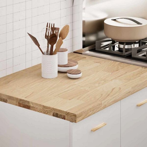 vidaXL Küchenarbeitsplatte 80x63,5x4 cm Massivholz Eiche Rechteckig, 4009003