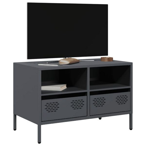 vidaXL TV-Schrank Anthrazit 68x39x43,5 cm Kaltgewalzter Stahl, 851318