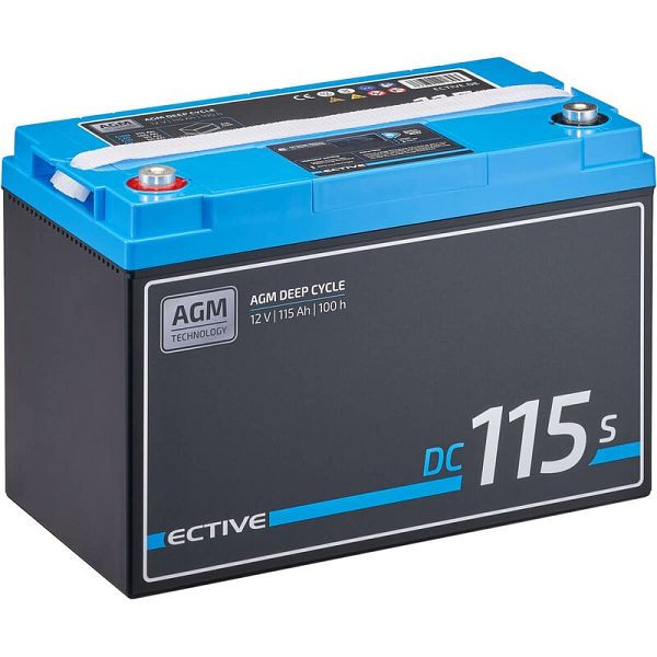 ECTIVE DC 115S AGM Deep Cycle mit LCD-Anzeige115Ah Versorgungsbatterie, TN3799