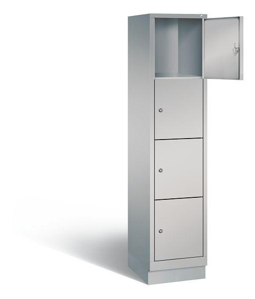 C+P Schließfachschrank Evolo, H1800xB420xT500mm, Farbe: Weißaluminium, 48020-124 S10031