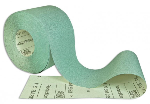 3M Papierschleifrolle 235U, 115 mm x 50 m, P180, VE: 2 Rollen, 7000082618