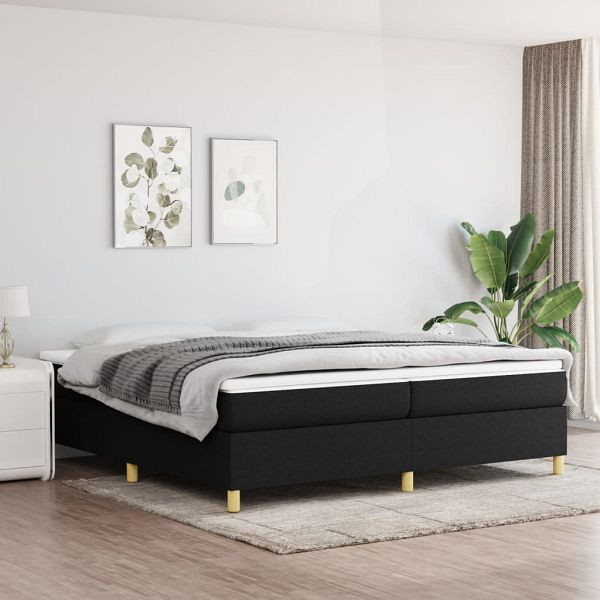 vidaXL Bettgestell Schwarz 200x200 cm Stoff, Top-Qualität, 3120987