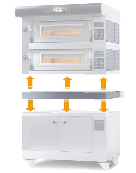 MORETTI Grundplatte (Base) für AMALFI - C, einmal zwingend erforderliches Montageelement bei 1, 2 oder 3 Backkammern, 493400018360