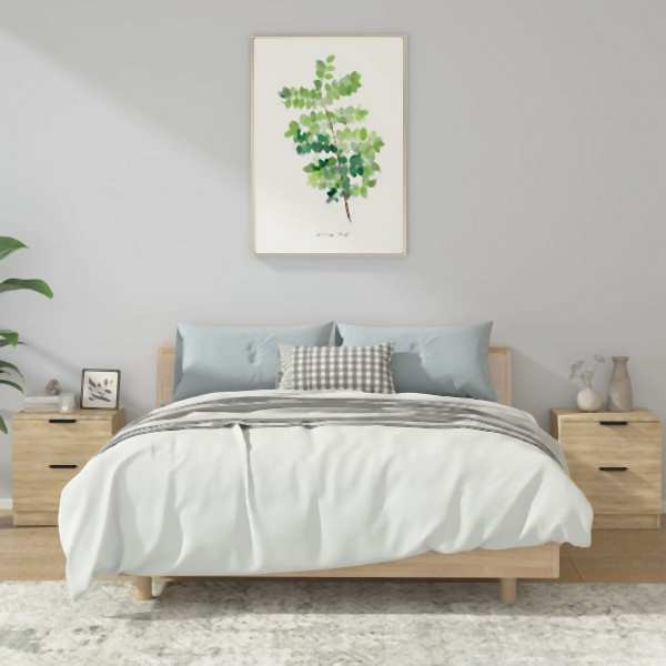 vidaXL Nachttische 2 Stück Sonoma-Eiche Holzwerkstoff, 811221