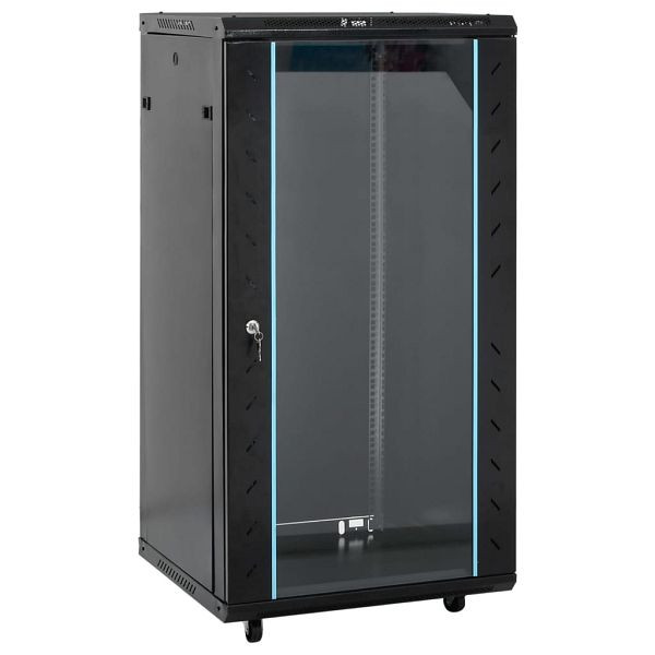 vidaXL 22U Netzwerkschrank auf Rollen 19" IP20 60x60x120 cm, 30268