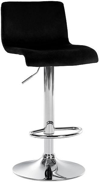 CLP Barhocker Hoover Samt C, schwarz, 327033, 4255716370466