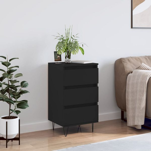 vidaXL Sideboard Schwarz 40x35x70 cm Holzwerkstoff, 831093