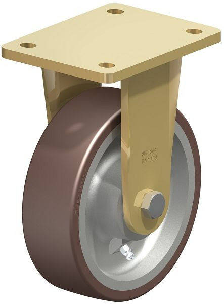 Blickle BS-GB 160K Stahlgeschweißte Schwerlast-Bockrolle, Blickle Besthane®, Braun, 742636