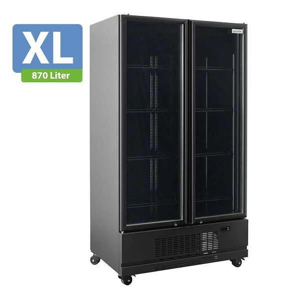 Vaiotec TOPLINE Getränkekühlschrank 2 Türen / 870 Liter XL, "schwarz", 1090 x 742 mm, 12725
