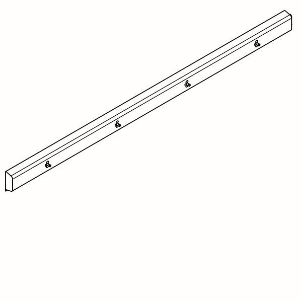 KWC Armatureneinheit, Edelstahl, Wandmontage, 4 Waschplätze, 2800 mm, Wasser rechts, 2030073305