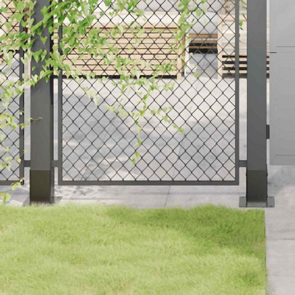 vidaXL Pfostenträger Quadrat 12 Stück 91x91mm Pulverbeschichteter Stahl, 42000029