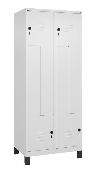 C+P Z-Spind Classic PLUS, C Z-Spind, Classic PLUS, Füße, 4 Abteile, 1950x800x500mm, 9016/9016, Drehriegel, 080013-224 S10014