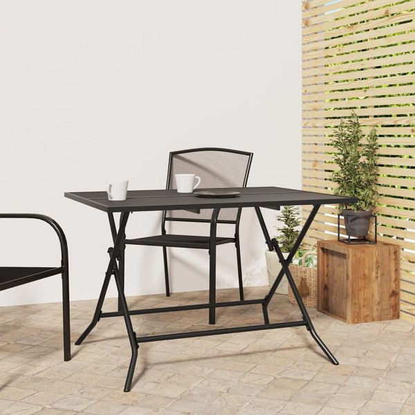 vidaXL Gartentisch Klappbar Anthrazit 110x80x72 cm Stahlgitter, 362749