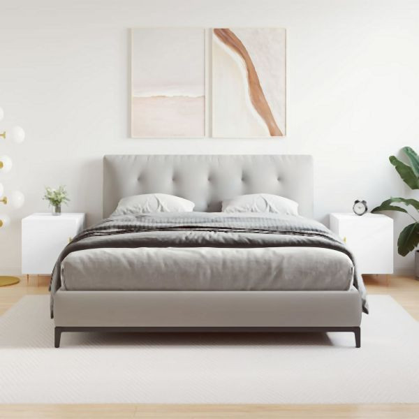 vidaXL Nachttische 2 Stk. Weiß 40x40x50 cm Holzwerkstoff, 827533