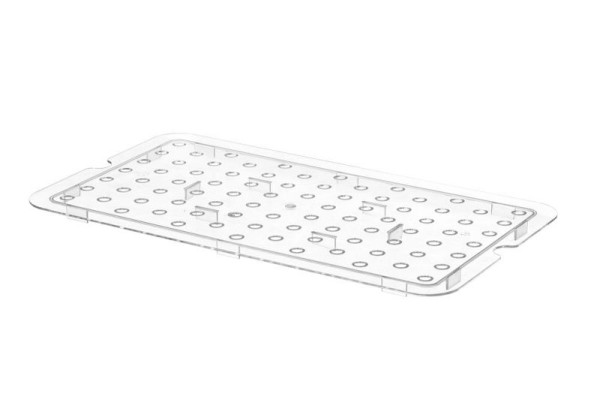 Hendi perforiertes Abtropfgitter für Gastronorm-Behälter aus Polycarbonat, 530 mm, GN 1/1, Temperaturbeständig bis: 110 °C, 868522