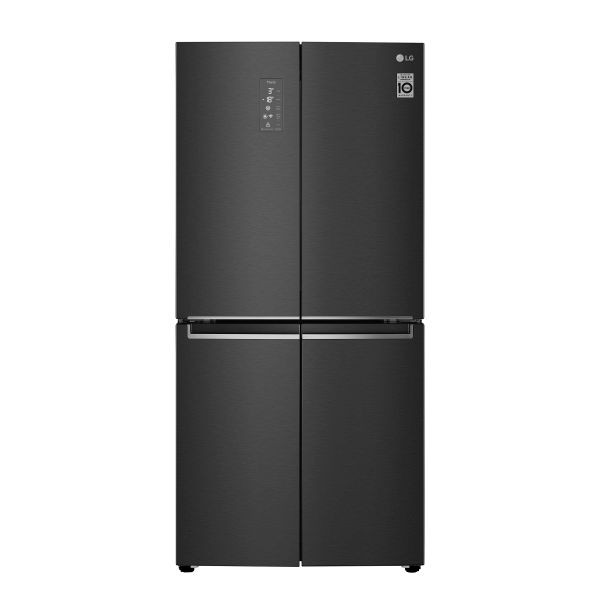 LG SLIM Fit MultiDoor Side-by-Side Kühlschrank, 530 Liter Kapazität, Energieeffiziensklasse E, Matte Black Steel, GMB844MC4E