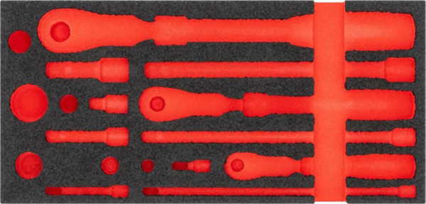 VIGOR Weichschaumeinlage, leer, L x B x H: 393 mm x 188 mm x 35 mm, V4970-L