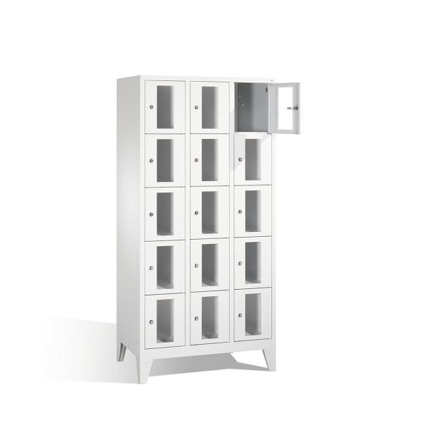 C+P Schließfachschrank Classic, H1850xB900xT500mm, Farbe: Lichtgrau, 8010A305 S10000