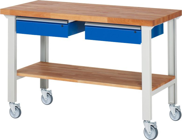 RAU Fahrbare Werkbank 7002A7, 1500x700x1000mm, 4 Lenkrollen, 05-7002A7-157B4S4.11